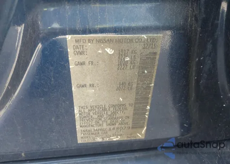 2016 Nissan Altima 2.5 Sr из США, поврежденный, VIN 1N4AL3AP6GC148029